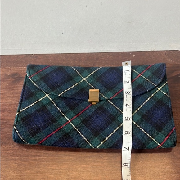 Margret Smith Vintage Plaid Clutch with Gold Clasp - Picture 6 of 6